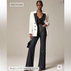 NWOT j crew resin rinse High-rise flare jean in 1996 semi-stretch